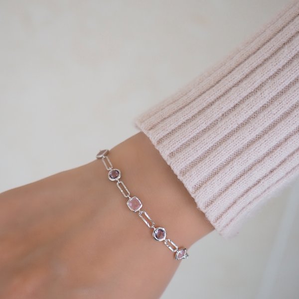 MELORA Bracelet - Amethyst (Silver)