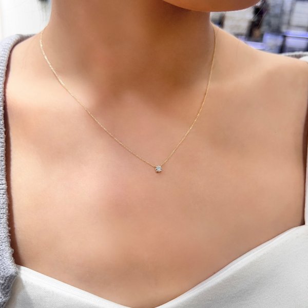 14KG 3MM Lab Grown Diamond Necklace