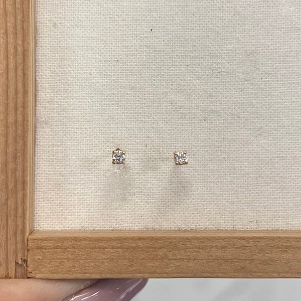 14KG 2MM Lab Grown Diamond Earrings