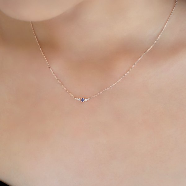 JUDITH Necklace - Iolite (Rose Gold)