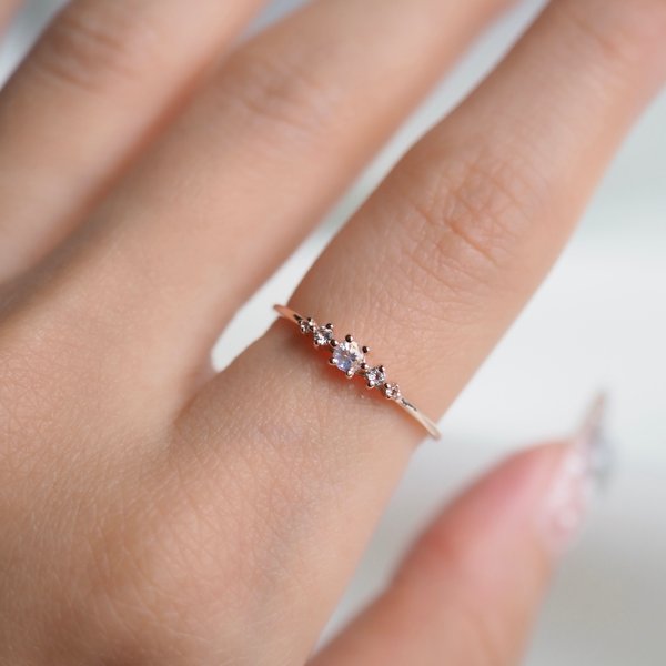 JUDITH Ring - Moonstone (Rose Gold)