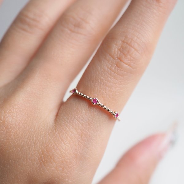 KELLY Ring - Ruby (Rose Gold)