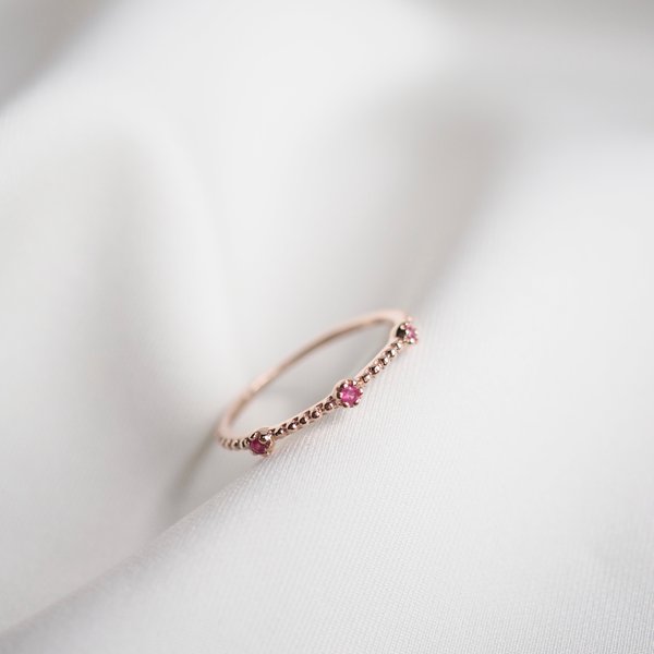 KELLY Ring - Ruby (Rose Gold)
