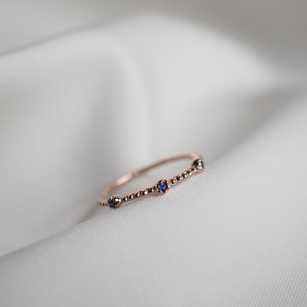KELLY Ring - Sapphire (Rose Gold)
