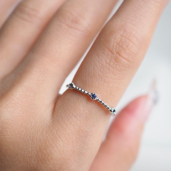 KELLY Ring - Sapphire (Silver)