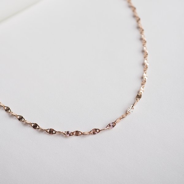 LACE Chain Necklace - Rose Gold