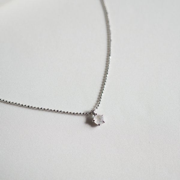 DAWN Necklace - Moonstone (Silver)