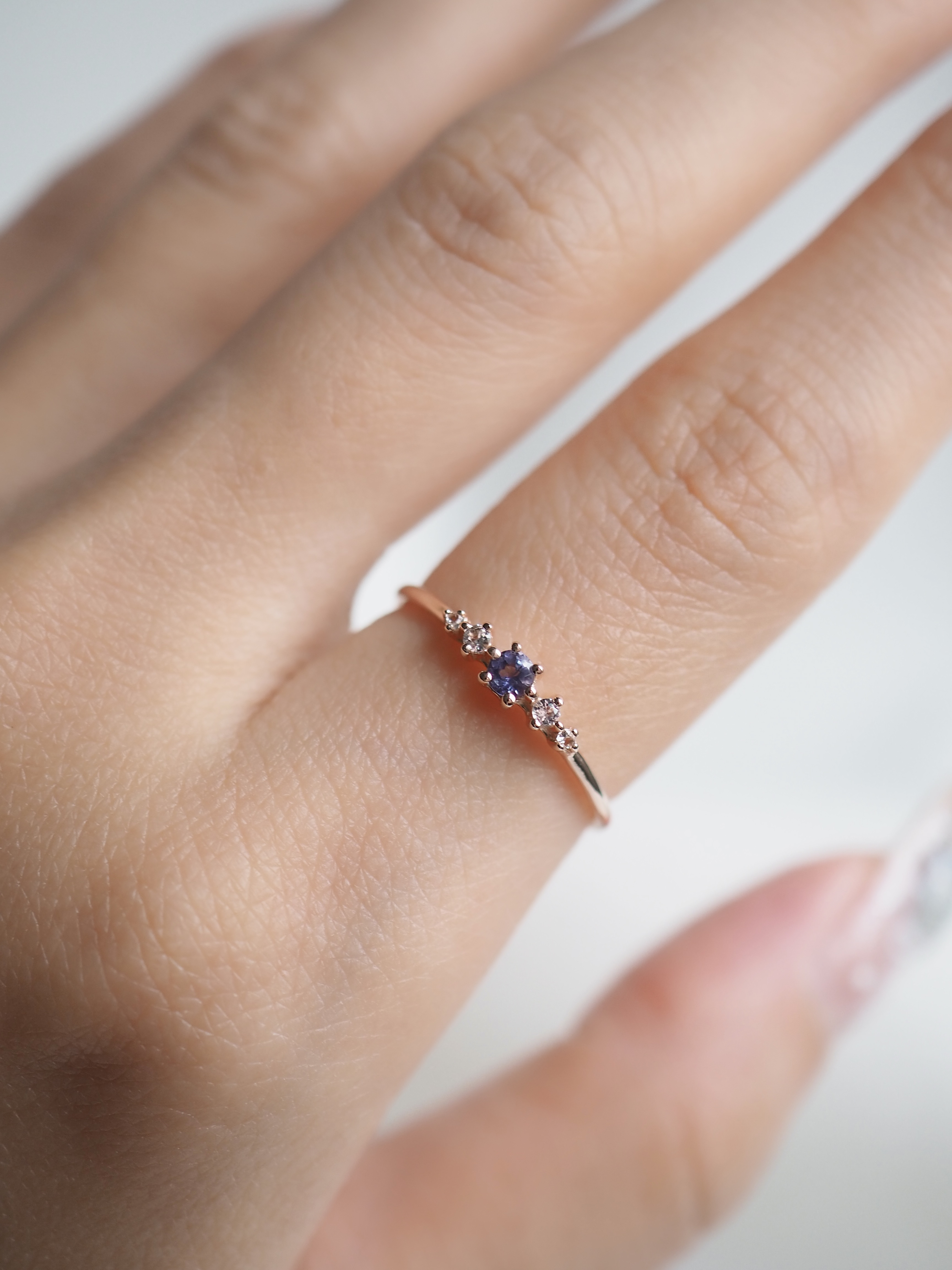 JUDITH Ring - Iolite (Rose Gold) | Azen Jewelry
