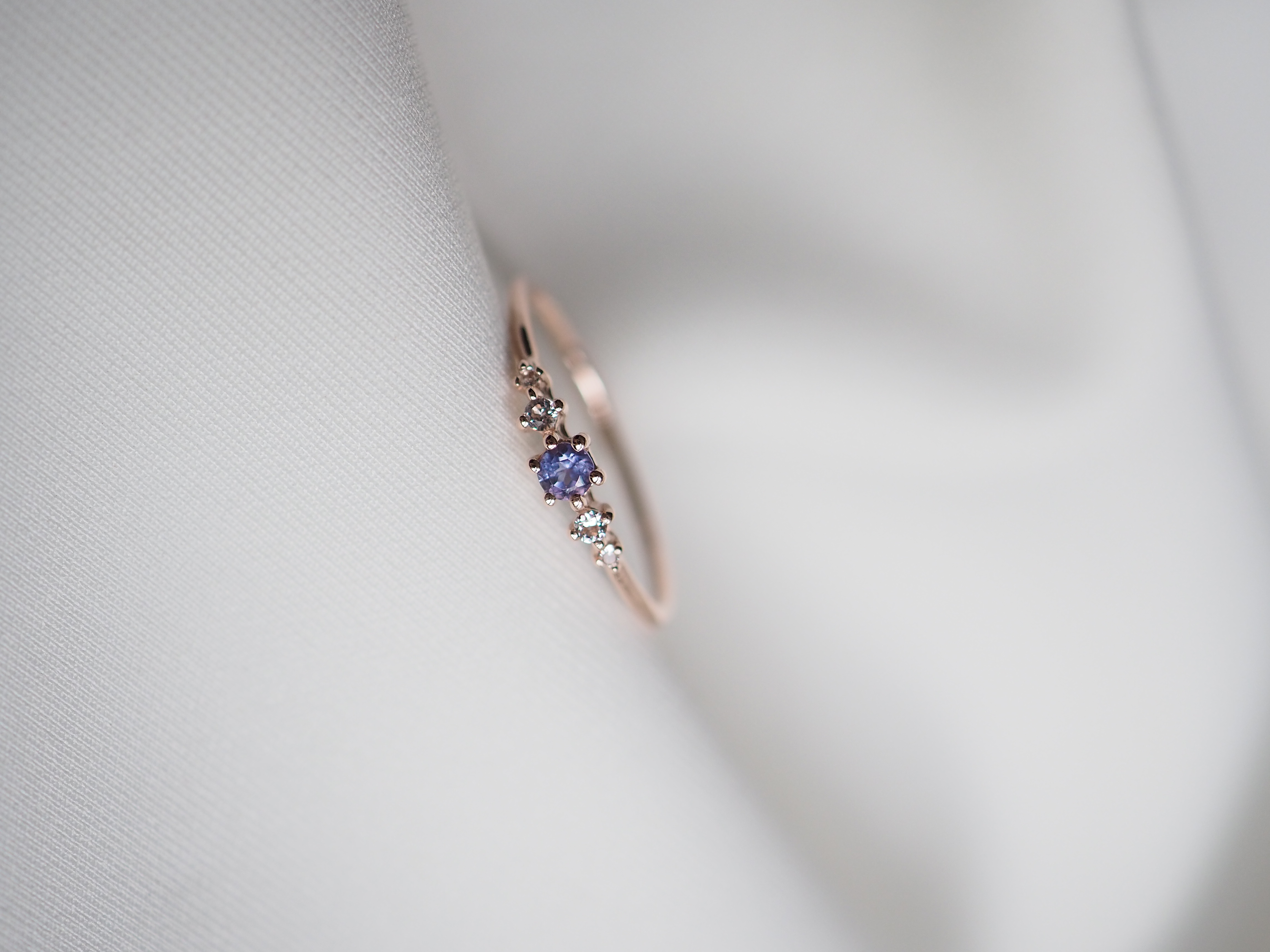 JUDITH Ring - Iolite (Rose Gold) | Azen Jewelry