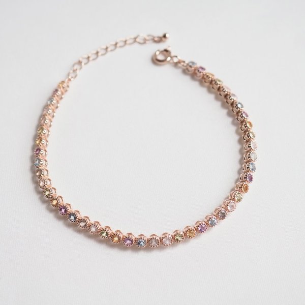 THERESA Tennis Bracelet - Mix Stone (Rose Gold)