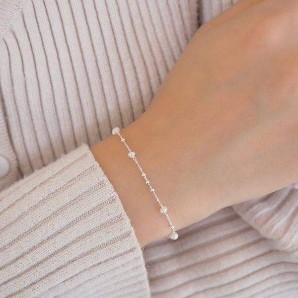NATASHA Bracelet - Pearl (Silver)