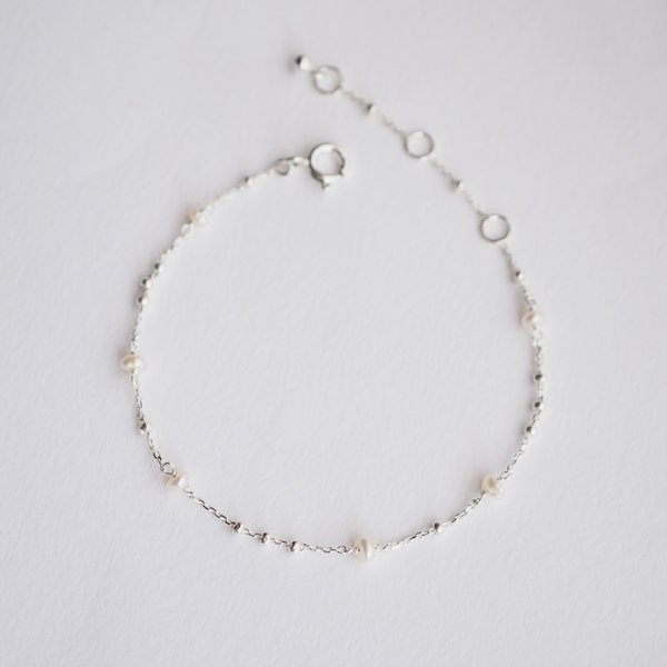 NATASHA Bracelet - Pearl (Silver)