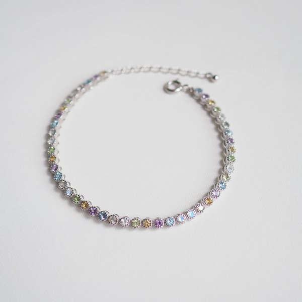 THERESA Tennis Bracelet - Mix Stone (Silver)