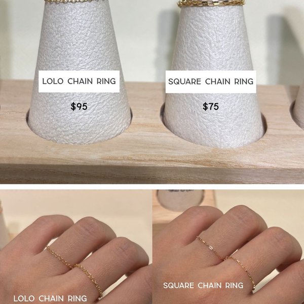 14KG Chain Ring (LOLO & SQUARE)