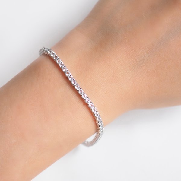 JENNIE Tennis Bracelet - White Topaz (Silver)