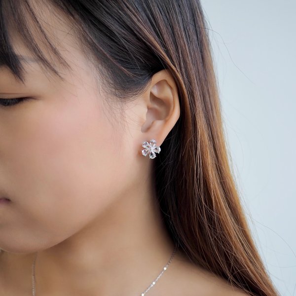 MELISSA Earrings - White Topaz (Silver)