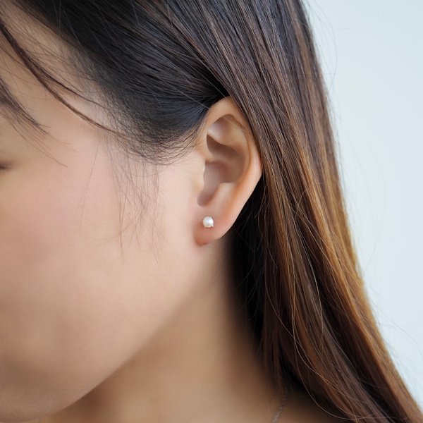 PENNY Pearl Earrings - Silver