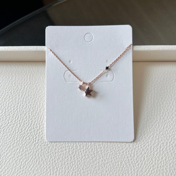 K-925Silver (Star Necklace - Smoky Quartz)