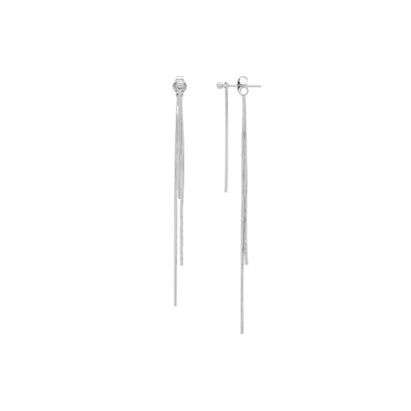 K-925Silver (EJE36) Snake Chain Earrings