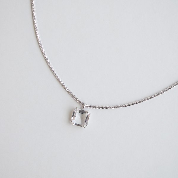 NIKKI Necklace - Clear Quartz (Silver)