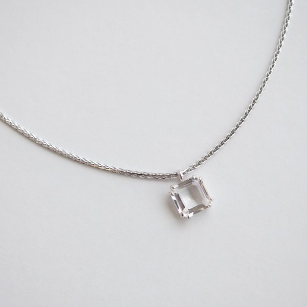 NIKKI Necklace - Clear Quartz (Silver)