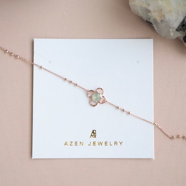 HEATHER Bracelet - Green Aventurine (Rose Gold)
