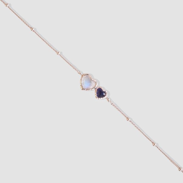 AMANDA Bracelet - Moonstone/Iolite (Rose Gold)