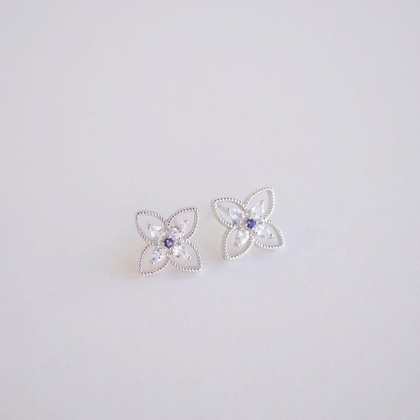 FRANCESCA Earrings - White Topaz (Silver)