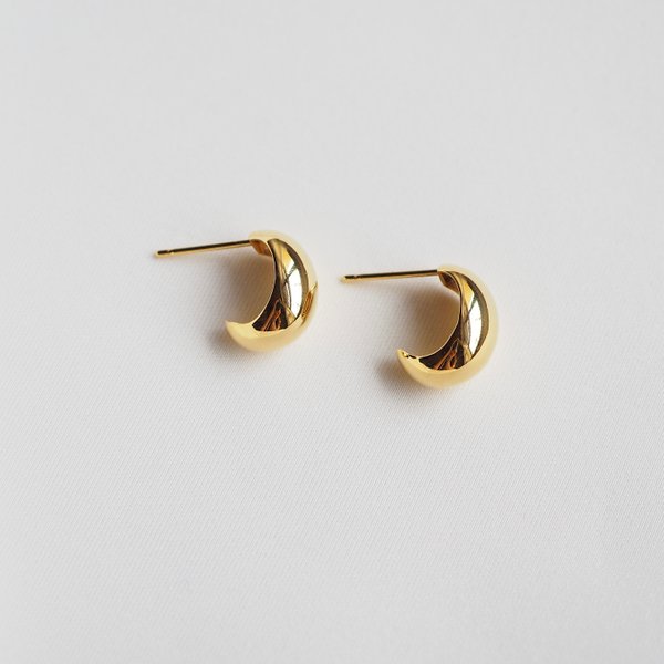 NAOMI Half Hoop Earrings - Yellow Gold