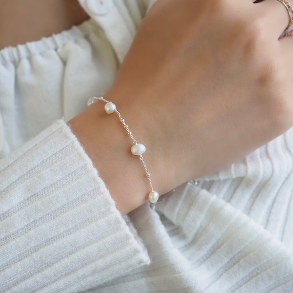 REYNA Bracelet - Pearl (Silver)