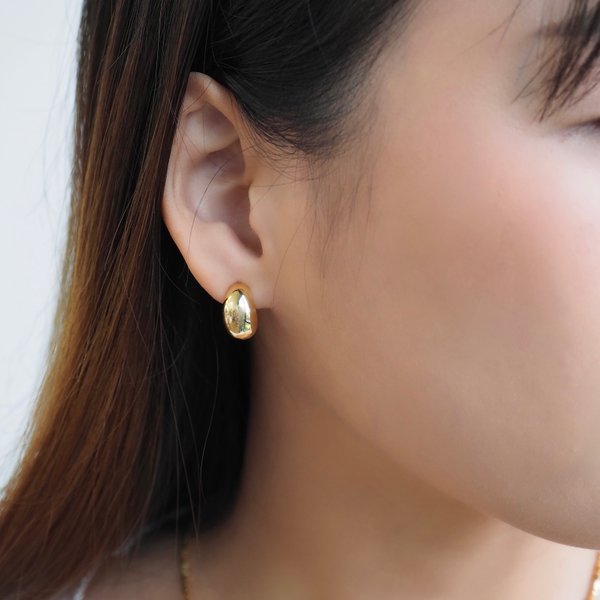 NAOMI Half Hoop Earrings - Yellow Gold