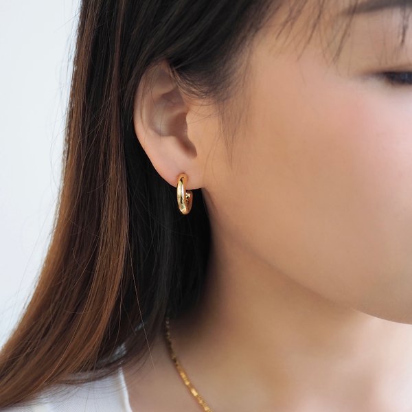 ROVEN Half Hoop Earrings - Yellow Gold