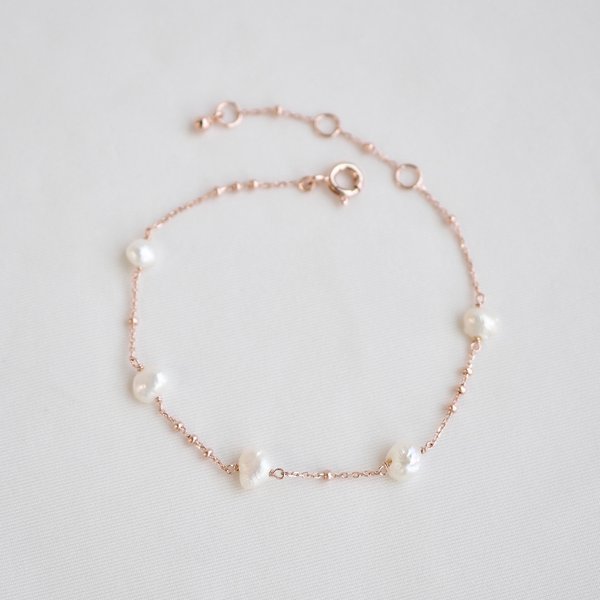 REYNA Bracelet - Pearl (Rose Gold)