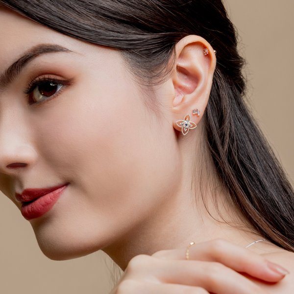 FRANCESCA Earrings - White Topaz (Silver)
