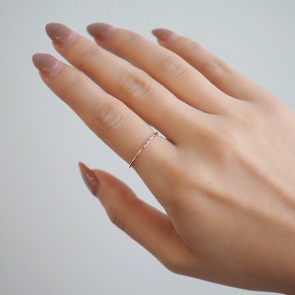 HAMMERED Ring - Rose Gold