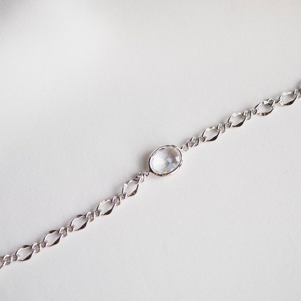 CANDICE Bracelet - Clear Quartz (Silver)