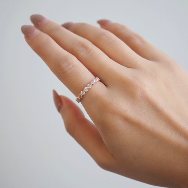 IRENE Eternity Ring - Moonstone (Rose Gold)
