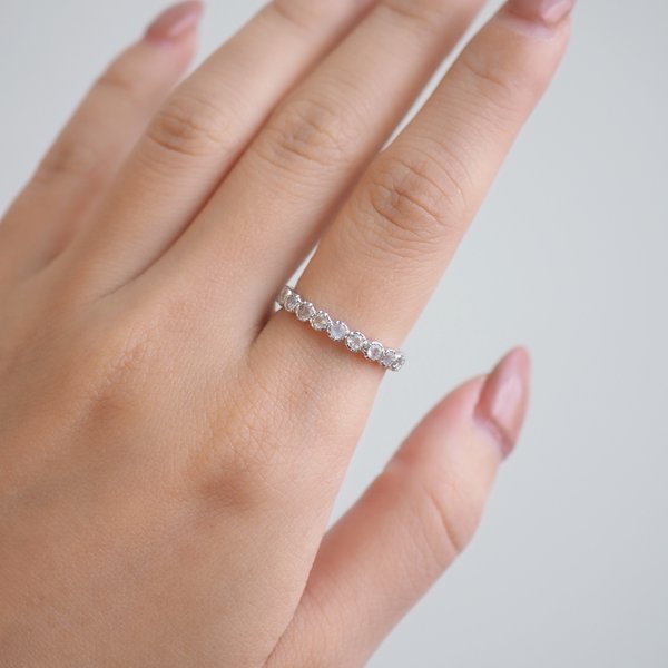 IRENE Eternity Ring - Moonstone (Silver)