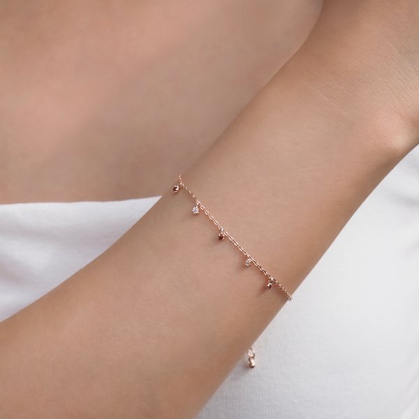 JASLYN Bracelet - Garnet (Rose Gold)