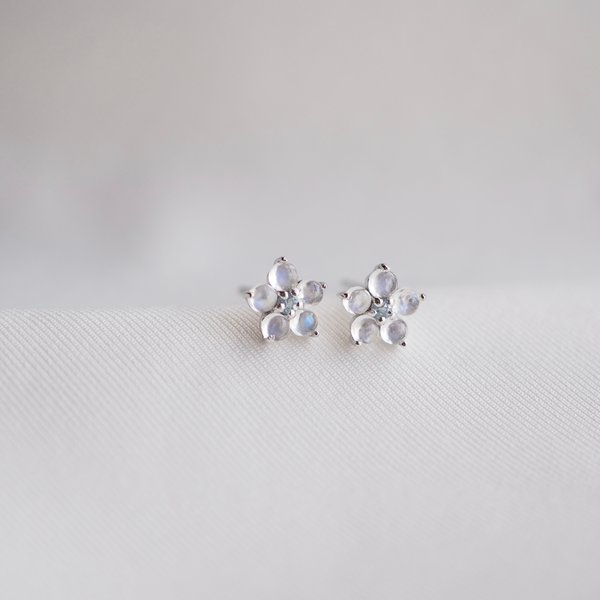 DAISES Earrings - Moonstone (Silver)