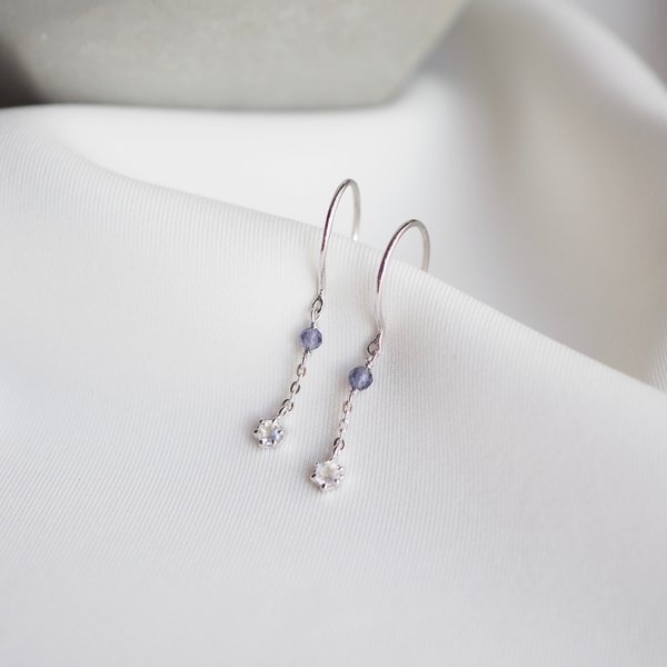PAULINE Earrings - Moonstone (Silver)