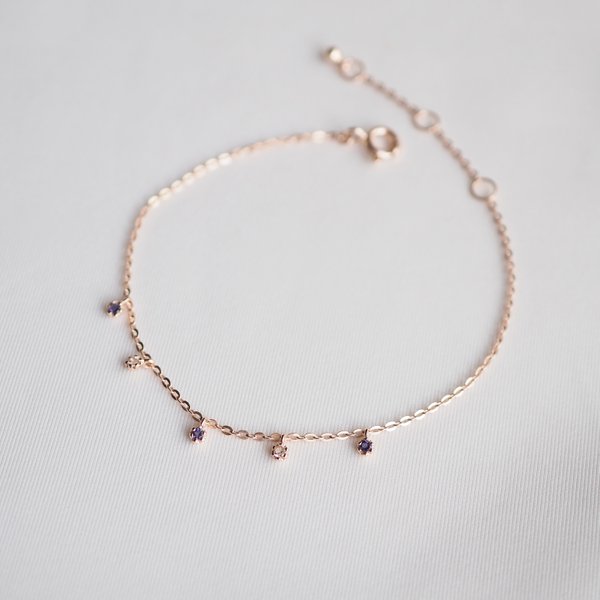 JASLYN Bracelet - Iolite (Rose Gold)