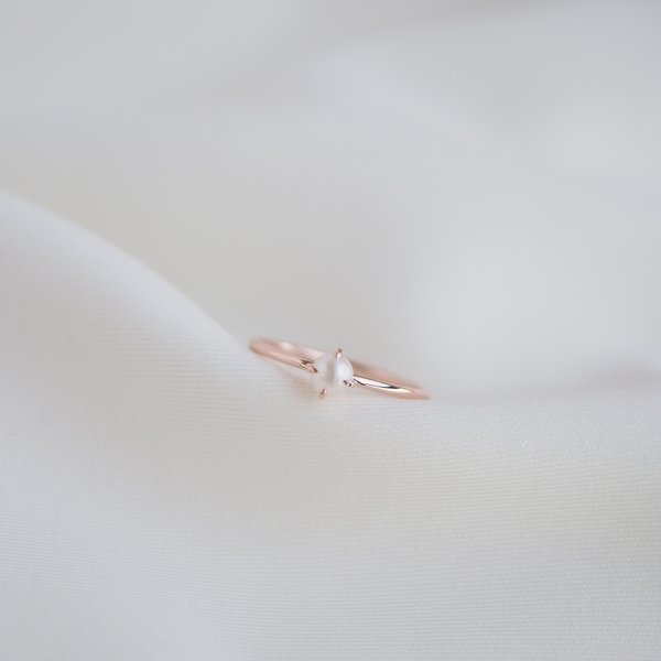 PENNY Pearl Ring - Rose Gold