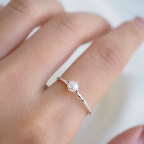PENNY Pearl Ring - Silver