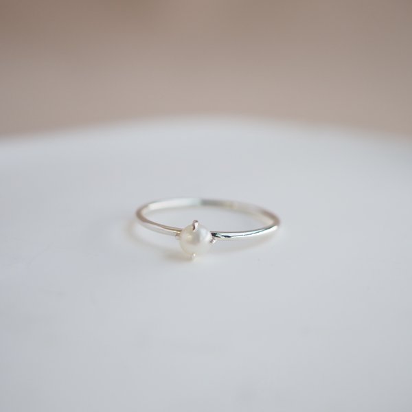 PENNY Pearl Ring - Silver