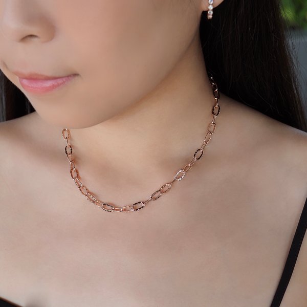 RINA Chain Necklace - Rose Gold