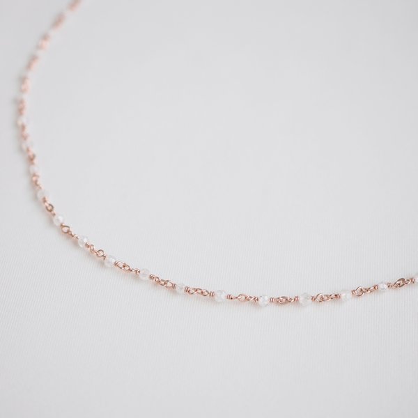 GENOVA Cubic Necklace - Rose Gold