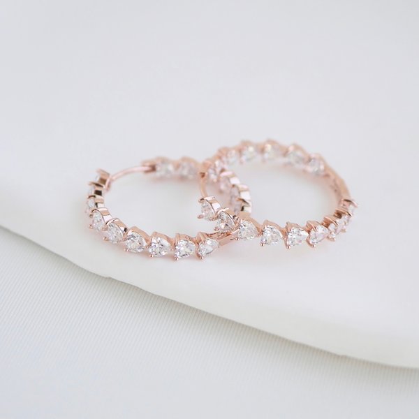 NATALIE Cubic Huggies - Rose Gold