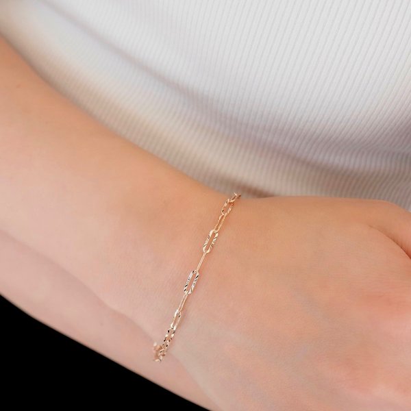MAXINE Link Chain Bracelet - Rose Gold