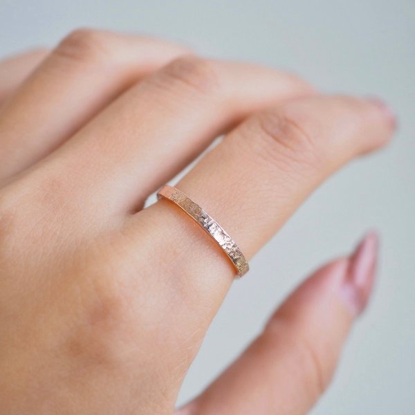 TEXTURED Ring - Rose Gold